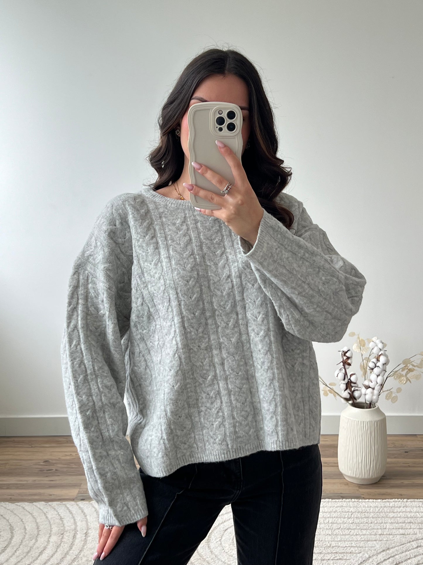 PULL LAUREN GRIS