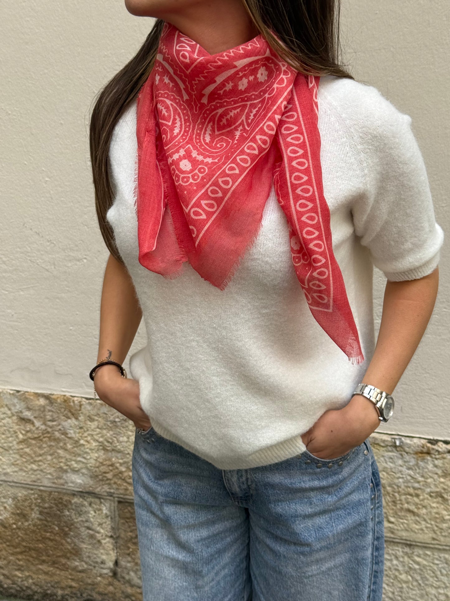 FOULARD BANDANA ROUGE
