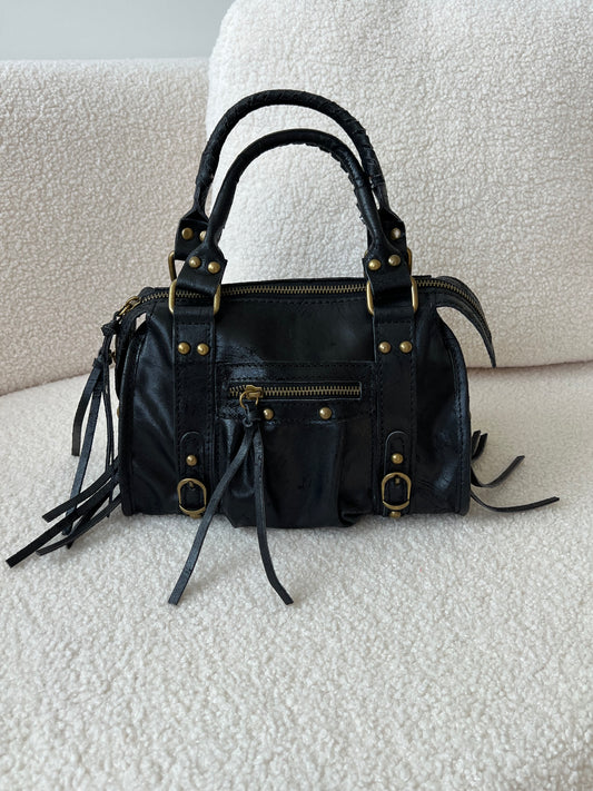 SAC VAL MINI - 100% CUIR NOIR