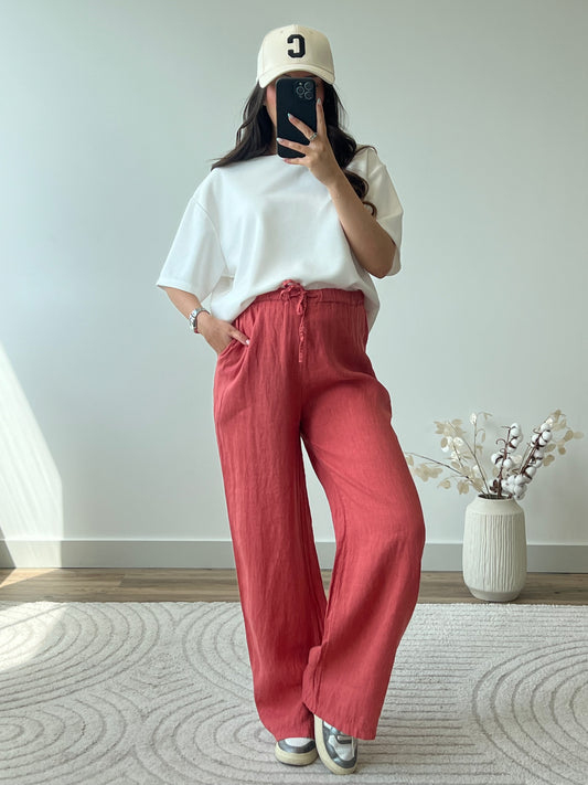 PANTALON ÉLÉONORE TERRACOTTA