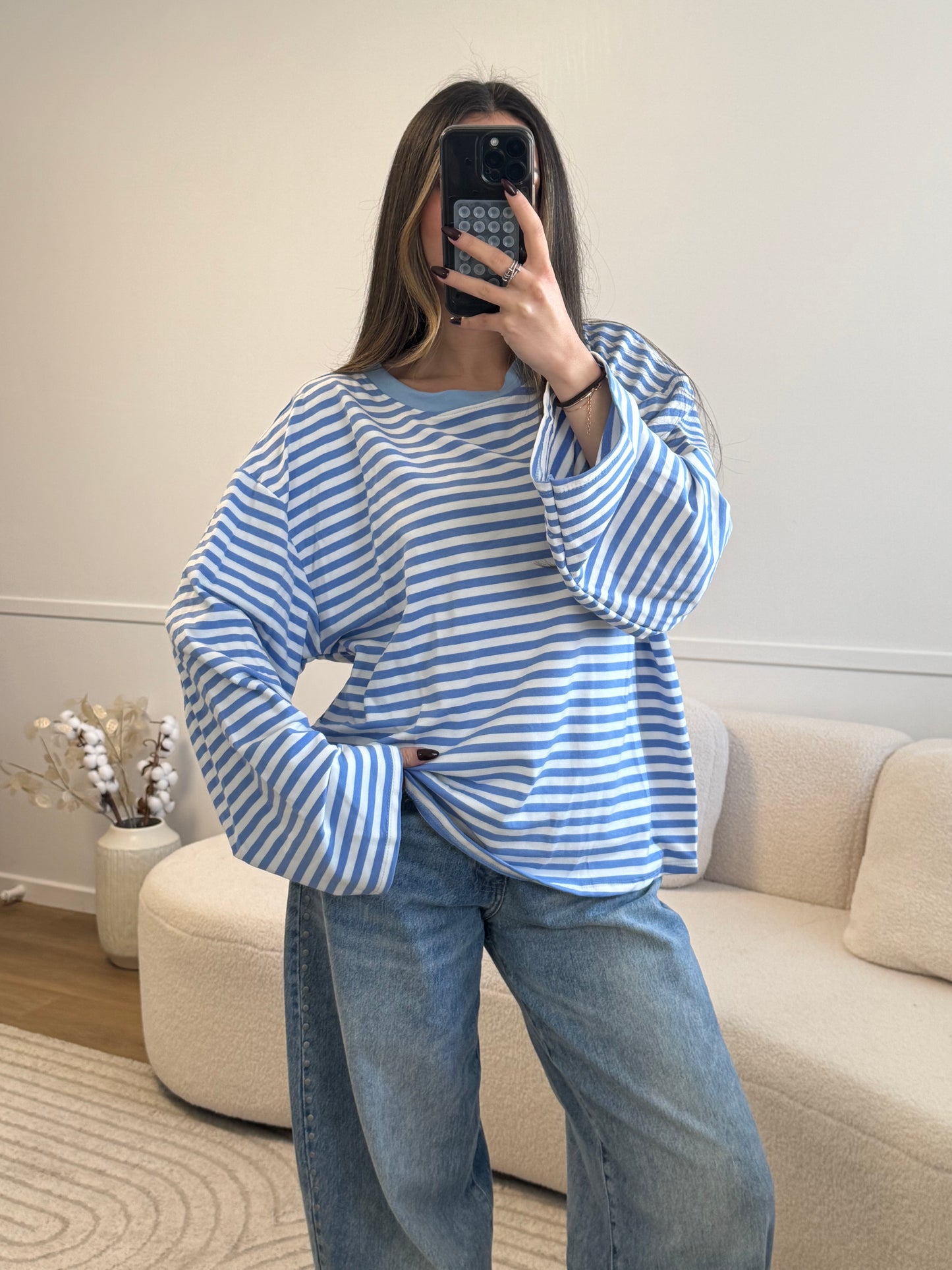 TOP ISADORA BLEU/BLANC