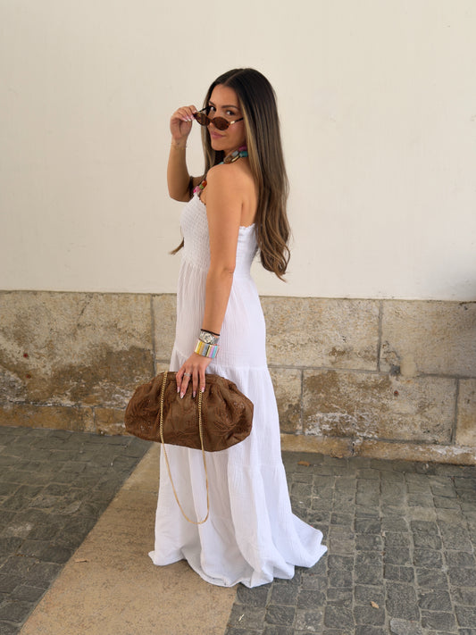 ROBE AMBRE BLANCHE