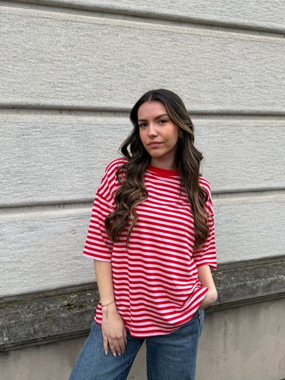 T-SHIRT LOUNA ROUGE/ROSE