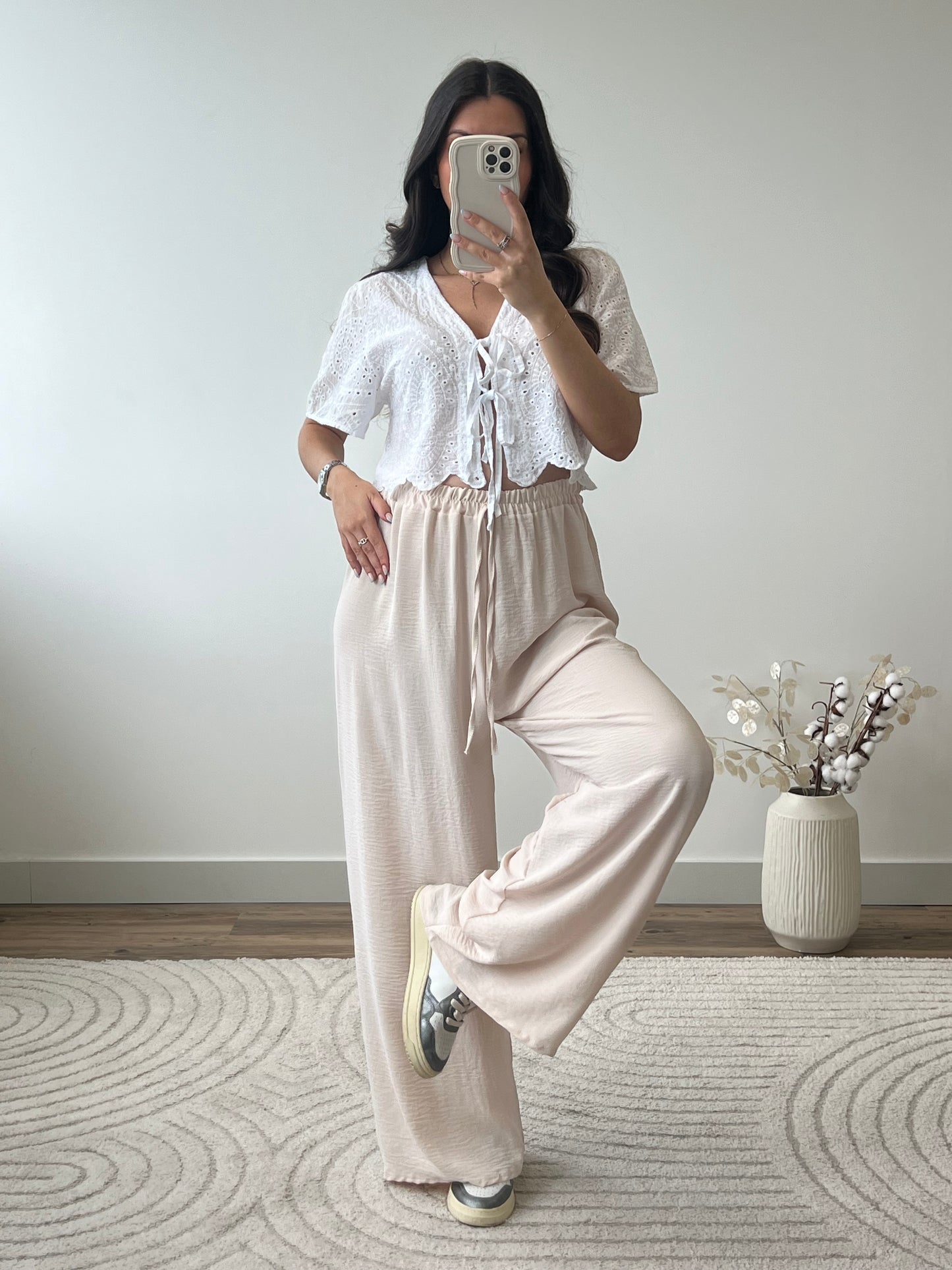 PANTALON FANNY CRÈME (PETITE & GRANDE)