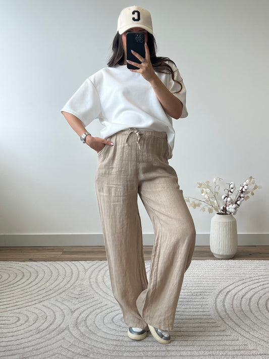 PANTALON ÉLÉONORE TAUPE