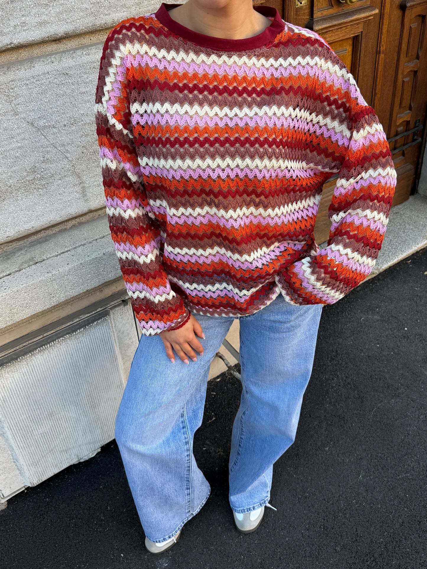 TOP CROCHET CAPUCINE BORDEAUX