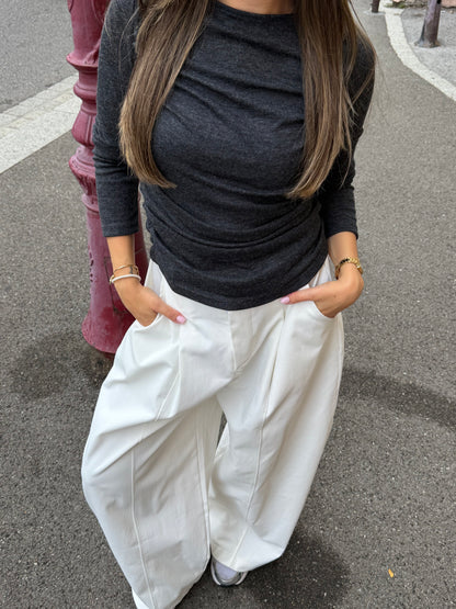 TOP CÉCILE GRIS
