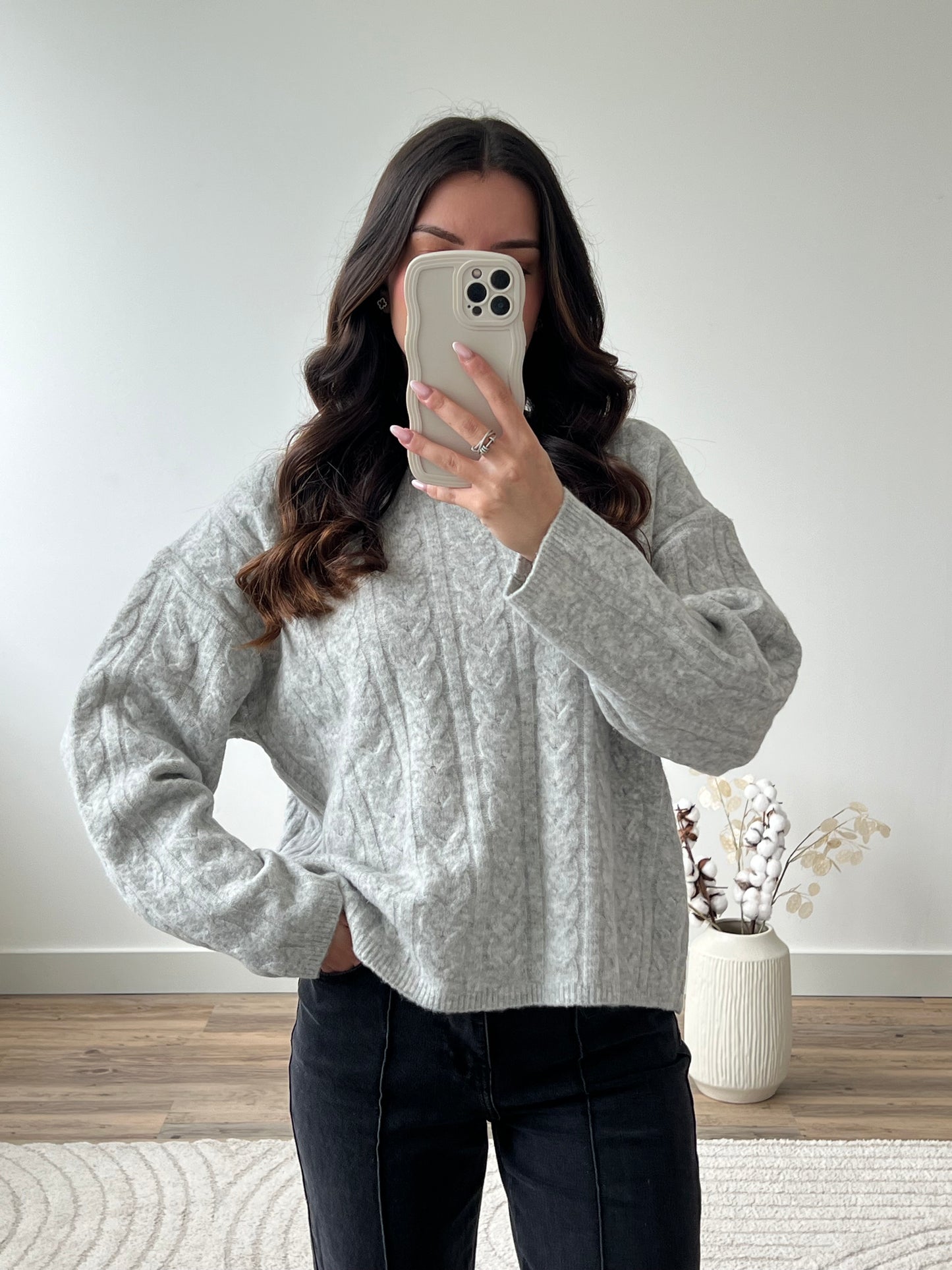 PULL LAUREN GRIS