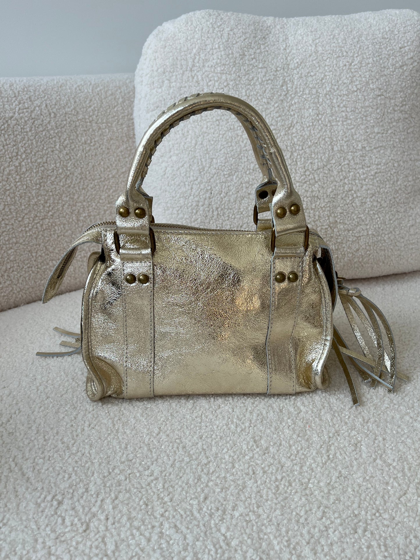 SAC VAL MINI - 100% CUIR DORÉ