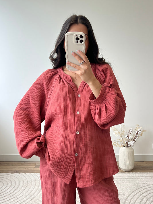 CHEMISE AYA TERRACOTTA