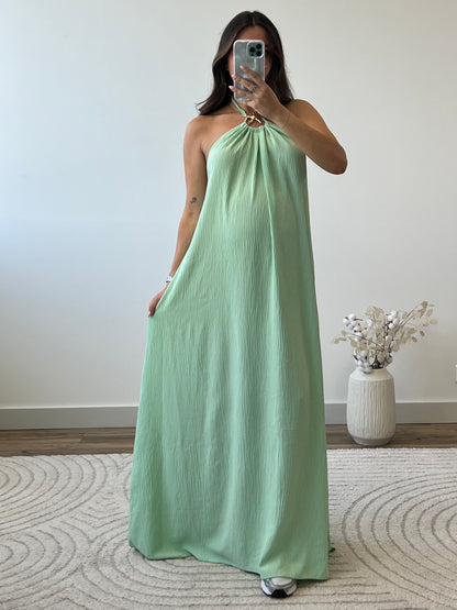 ROBE DANAÉ VERT D’EAU