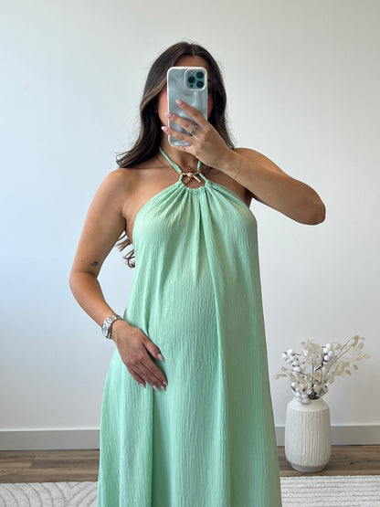 ROBE DANAÉ VERT D’EAU