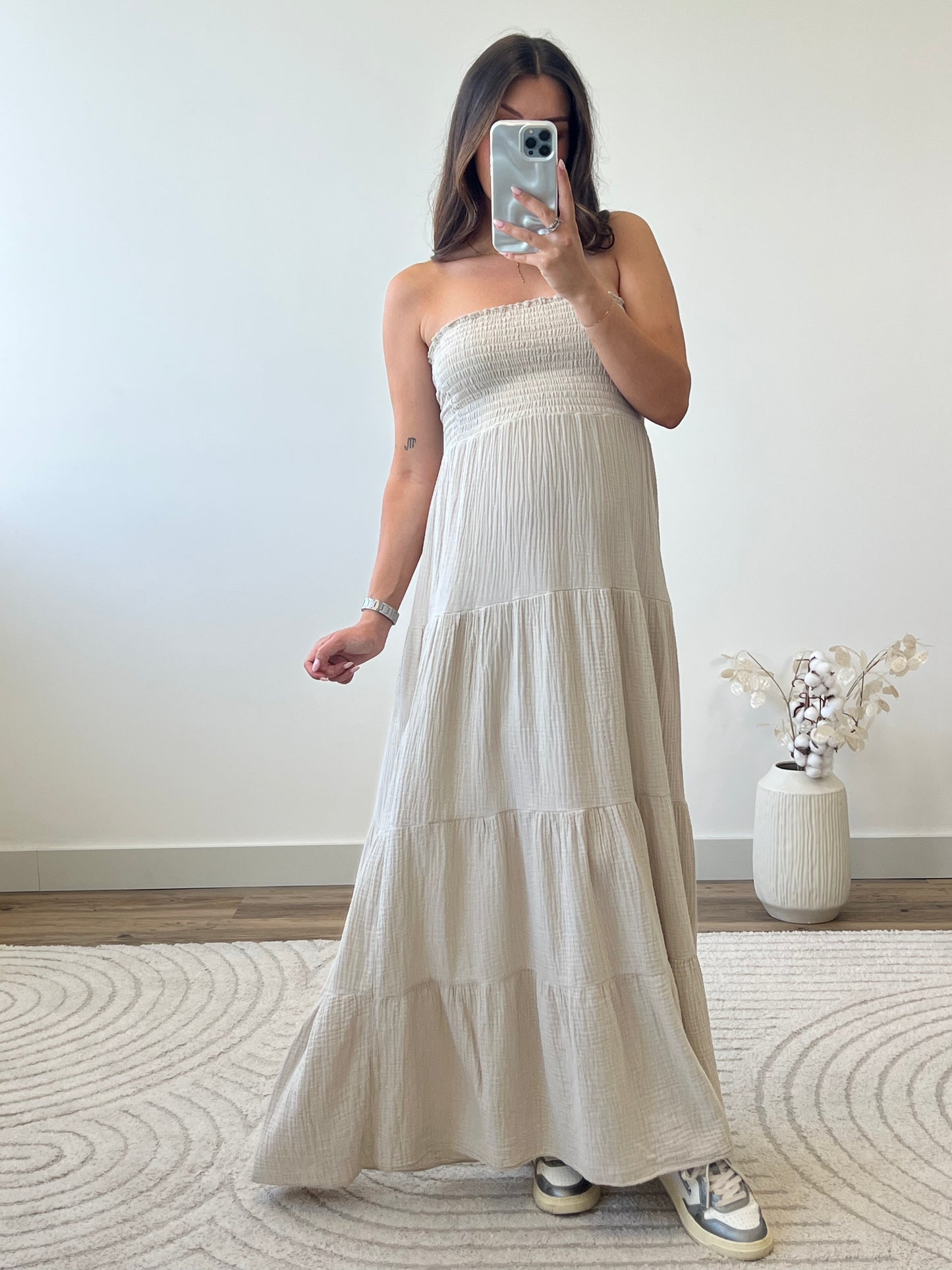 ROBE AMBRE BEIGE
