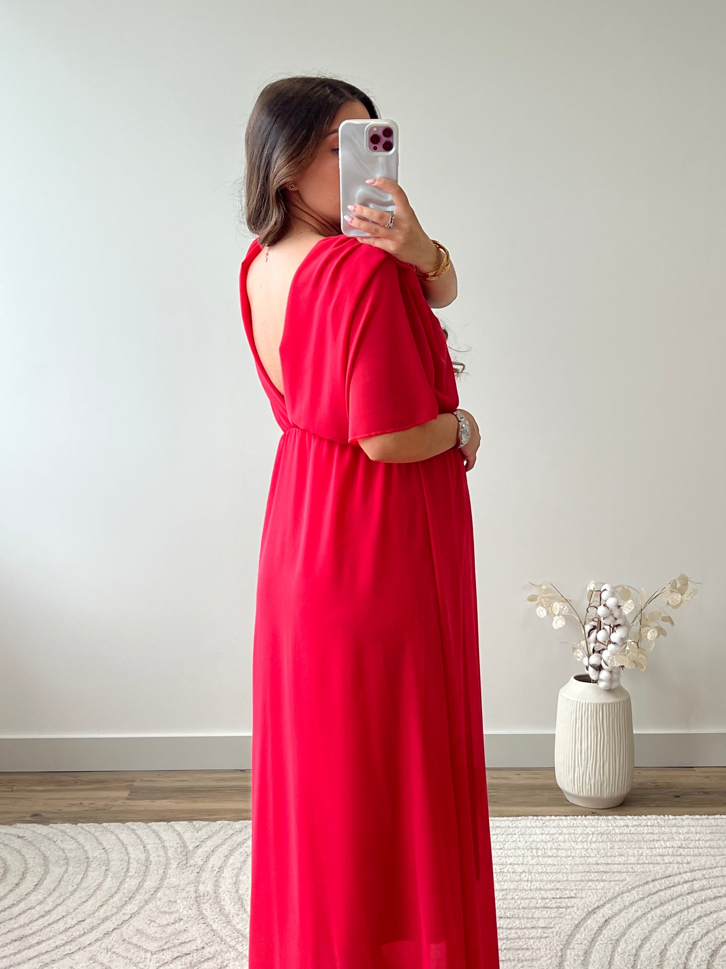ROBE BIANCA FRAMBOISE
