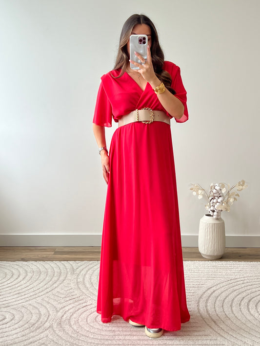 ROBE BIANCA FRAMBOISE