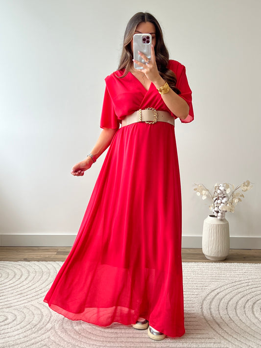 ROBE BIANCA FRAMBOISE