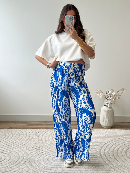 PANTALON AMALIA CASHMERE BLEU