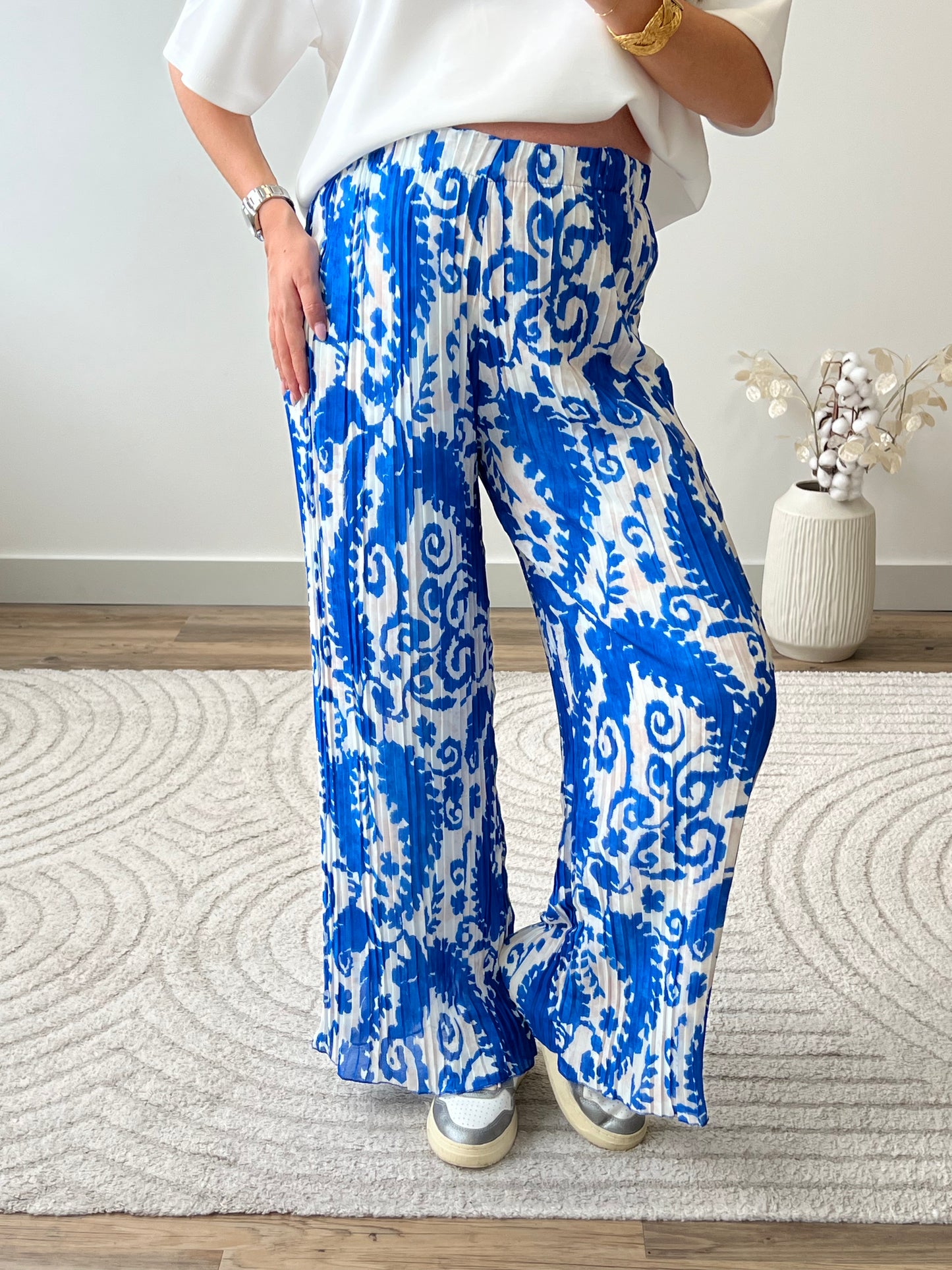 PANTALON AMALIA CASHMERE BLEU