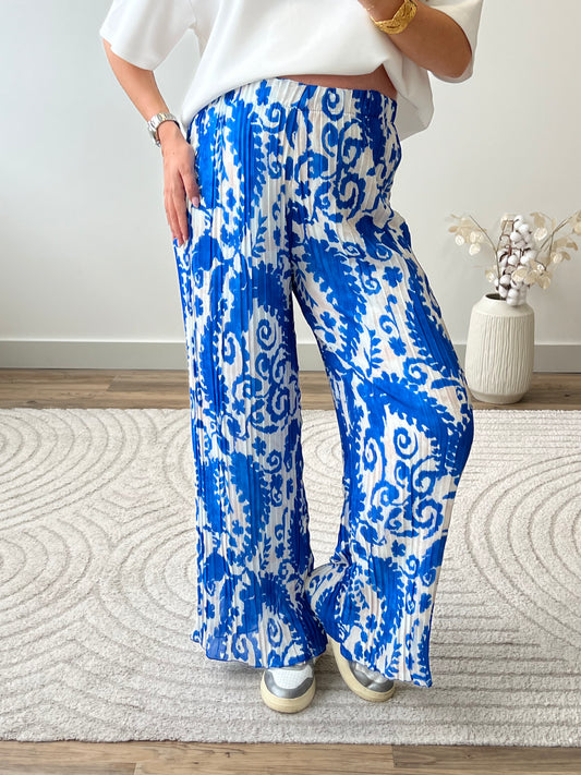 PANTALON AMALIA CASHMERE BLEU
