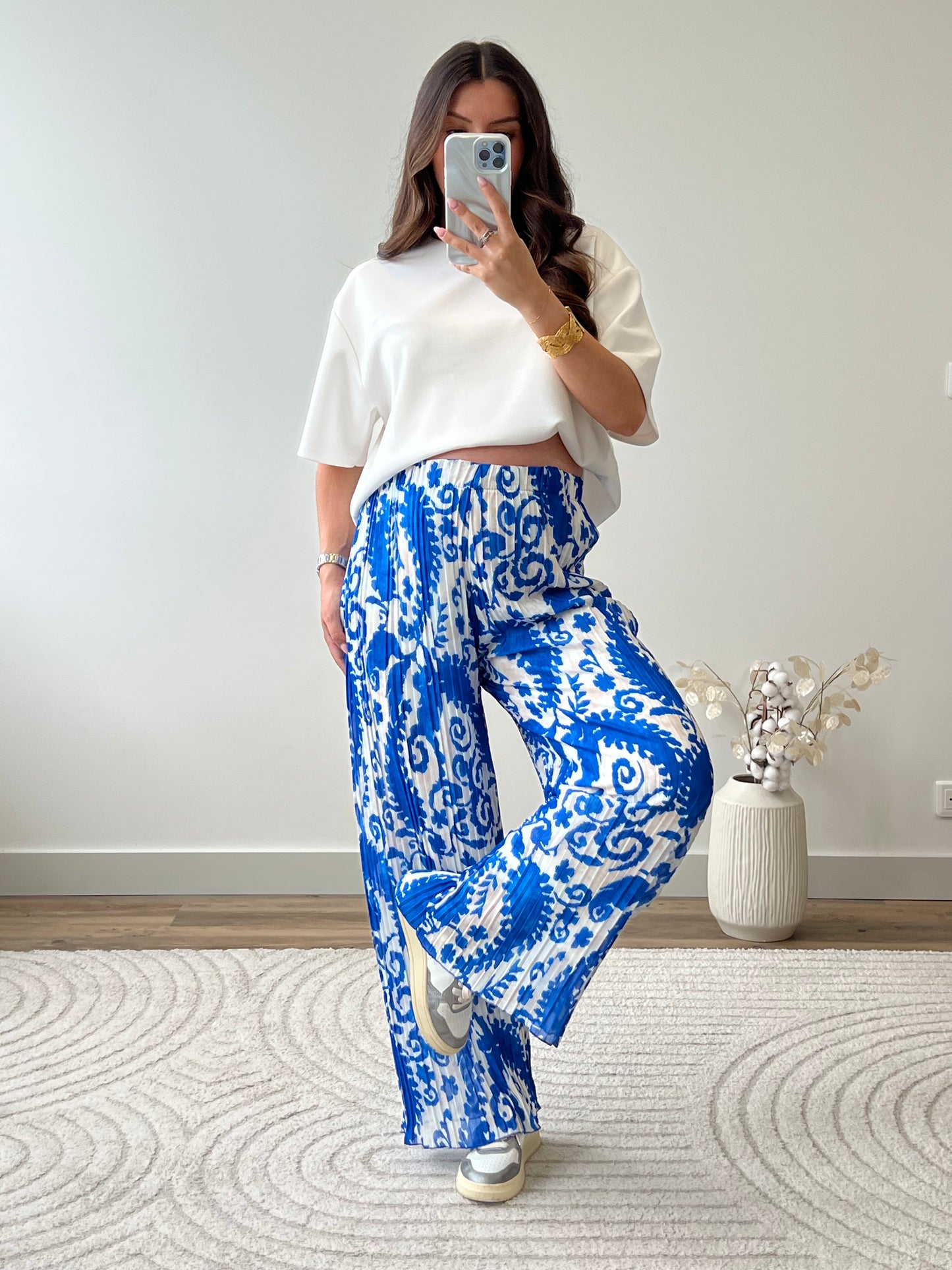PANTALON AMALIA CASHMERE BLEU